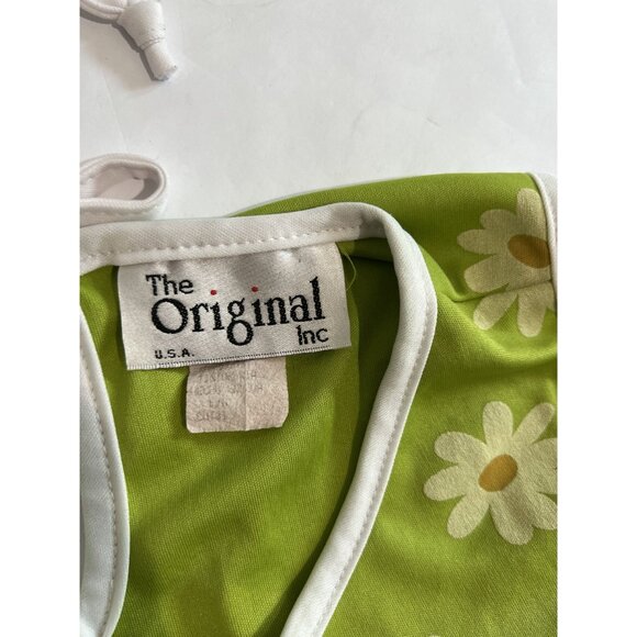 The Original Inc Vintage Mini Dress in Green Floral - Picture 3 of 4